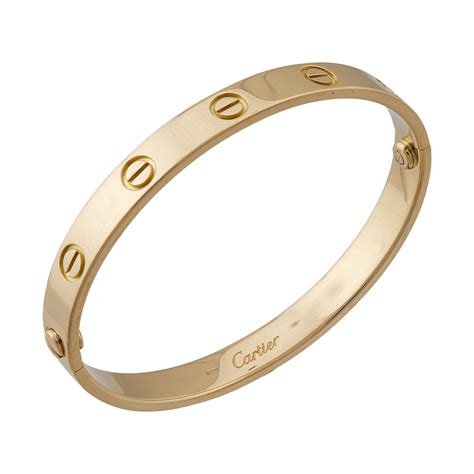 gold plated cartier love bracelet.